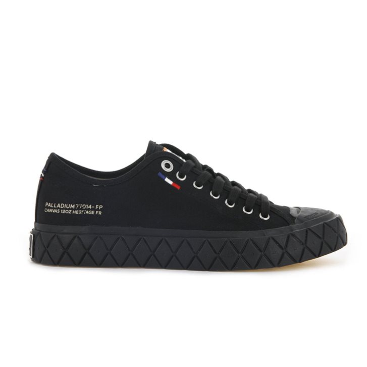 Baskets Palladium Palla Ace Tela Low Tops Homme Noir | FR LVU076E